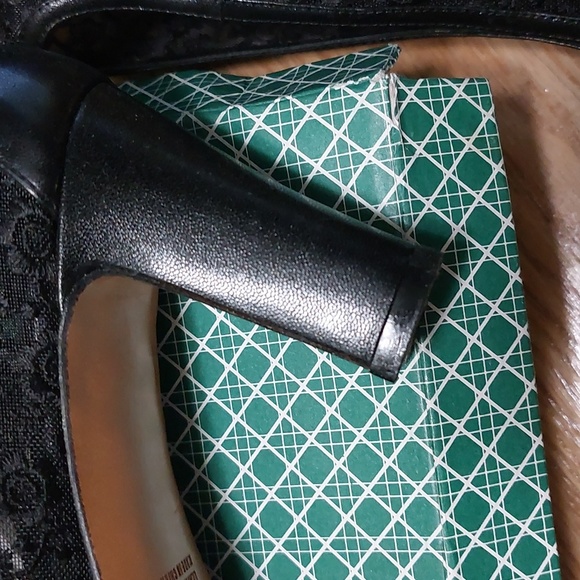 J. Renee Black EMB.Mesh Pandora Kidskin Heels - Picture 9 of 15